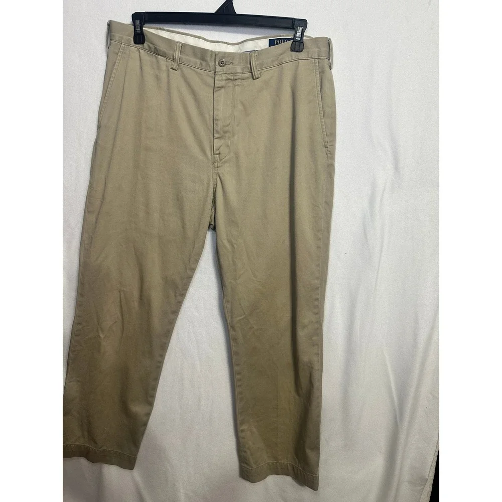 Polo Ralph‎ Lauren Classic Cotton Twill Chino Pants Mens 36x30 Khaki Tan